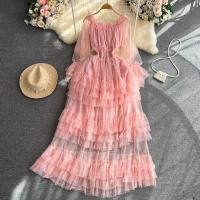 Gasa Vestido de una pieza, Sólido, más colores para elegir, :,  trozo