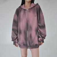 Spandex & Polyester Women Coat & loose Tie-dye pink PC