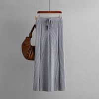 Viscose Fiber Wide Leg Trousers & High Waist Women Long Trousers thicken Solid : PC