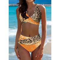 Polyester Ensemble Tankinis Imprimé Leopard plus de couleurs pour le choix Ensemble