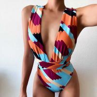 Spandex & Polyester Maillot de bain d’une seule pièce Imprimé multicolore pièce