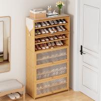 Fiberboard met gemiddelde dichtheid & Moso Bamboe & Acryl Schoenen Rack Organizer stuk