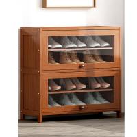 Moso Bamboe Schoenen Rack Organizer Fiberboard met gemiddelde dichtheid & Acryl Brown stuk