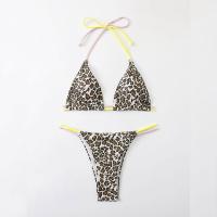 Polyamide Bikini Imprimé Leopard Café Ensemble