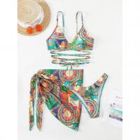 Polyester Bikini Imprimé multicolore Ensemble