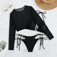 Polyamide & Spandex Bikini Solide Noir Ensemble