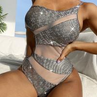 Polyamide & Spandex & Polyester Monokini Monokini Zilveren stuk