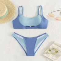 Spandex & Polyester Bikini bleu ciel Ensemble