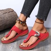 PU Leather Women Flip Flops hardwearing Pair