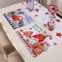 Linen single side blade & Antifouling & anti-scald Placemat christmas design printed PC