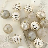 Plastic Christmas Decoration Balls champagne PC