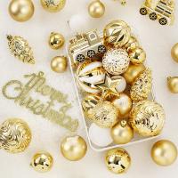 Plastic Christmas Tree Hanging Decoration gold PC