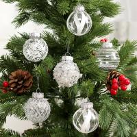 PET Christmas Decoration Balls transparent Painted silver PC