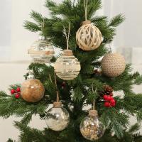 PET Christmas Decoration Balls transparent Hemp Rope PC