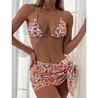 Polyester Bikini & three piece printed multi-colored Set