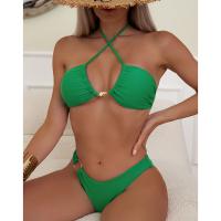 Polyamide Bikini Solide Vert Ensemble