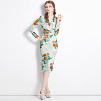 Poliéster Vestidos atractivos de la cadera del paquete, impreso, floral, más colores para elegir,  trozo