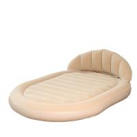 Beflockung Stoff & Pvc Aufblasbare Bettmatratze, Beige,  Stück