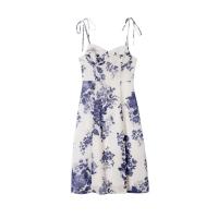 Cotton Slip Dress slimming & backless printed PC