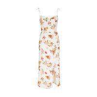 Cotton Slip Dress side slit & backless printed PC