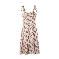 Cotton Slim Slip Dress backless printed PC