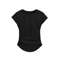 Cotton Slim Women Short Sleeve T-Shirts & hollow patchwork Solid PC