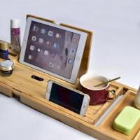 Bamboo Multifunction Bathtub Rack PC