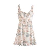 Cotton stringy selvedge & Slim Slip Dress printed PC