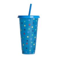 Polypropylene-PP Portable Cup durable & portable Drinking Straw Pentangle PC