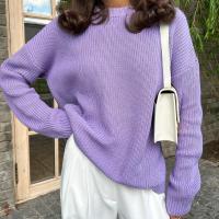 Kerngesponnenes Garn & Viskosefaser & Polyester Frauen Pullover, Gestrickte, Solide, mehr Farben zur Auswahl,  Stück