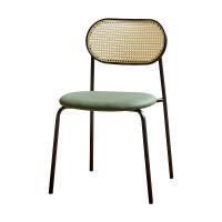 Rattan & Sponge & Iron & PU Leather Stool PC