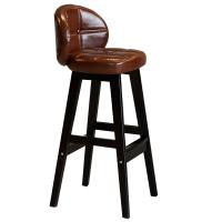 Sponge & Solid Wood & PU Leather Stool PC