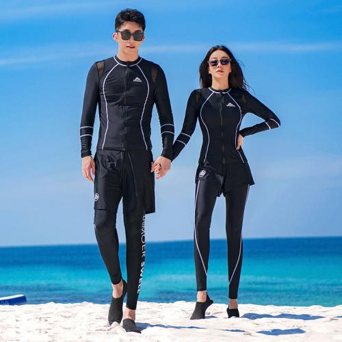 Poliamida Traje de buceo para parejas, negro,  Conjunto