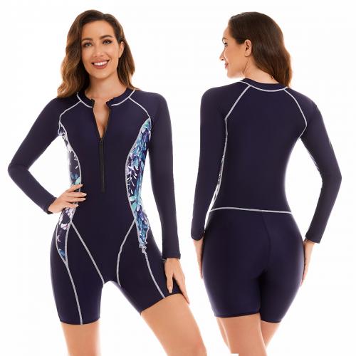 Polyamide Maillot de bain d’une seule pièce Imprimé Floral Bleu marine pièce