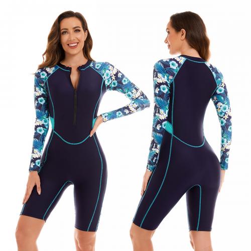 Polyamide Maillot de bain d’une seule pièce Imprimé Floral Bleu marine pièce