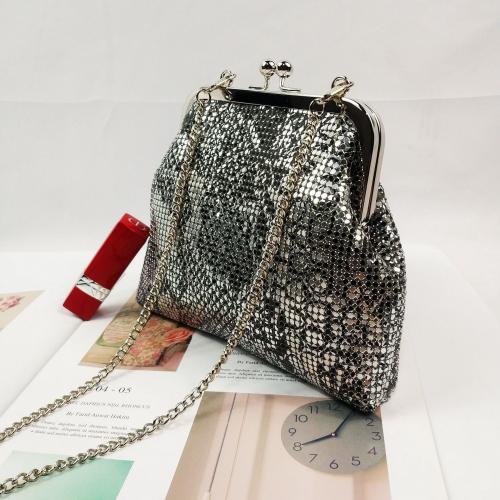 Aluminium & Polyester Crossbody Bag with chain PC