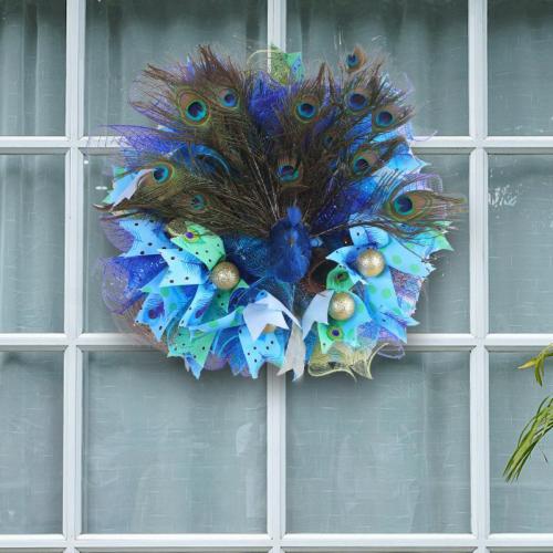 Doek & Pvc Garland ornamenten Blauwe stuk