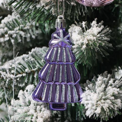 Polystyrene Christmas Tree Hanging Decoration Painted Set