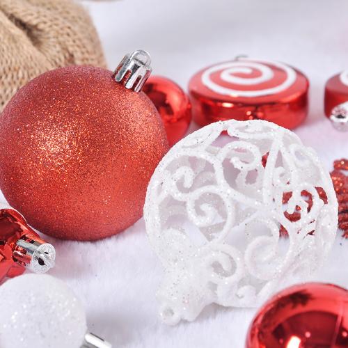 Polystyrene Christmas Tree Hanging Decoration Painted Set