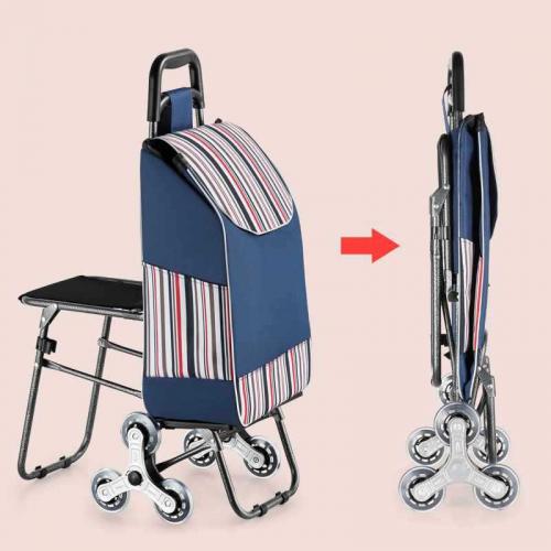 Aluminium Alloy & Oxford foldable & Multifunction Shopping Trolley portable PC