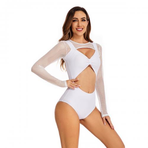 Polyester Maillot de bain d’une seule pièce Blanc pièce