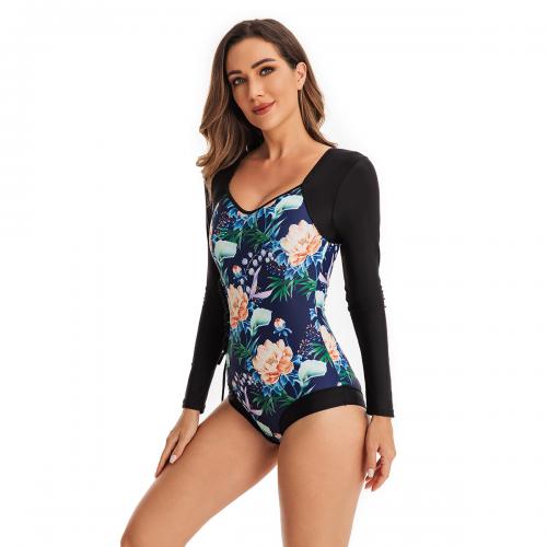 Polyester Maillot de bain d’une seule pièce Imprimé Floral pièce