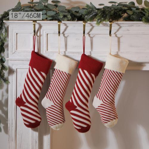 Acrylique Chaussettes de décoration de Noël Rayé plus de couleurs pour le choix pièce