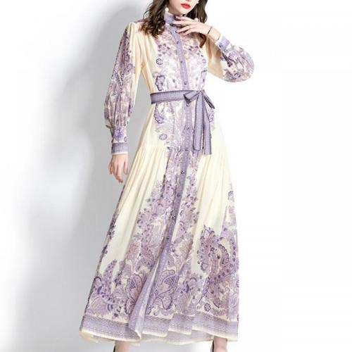 Mousseline & Polyester Robe d’une seule pièce Imprimé Violet pièce