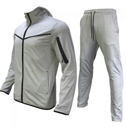 Cotton Men Casual Set & two piece Sweatshirt & Pants Set