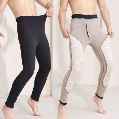 Polyester Plus Size Men Leggings & thermal black PC