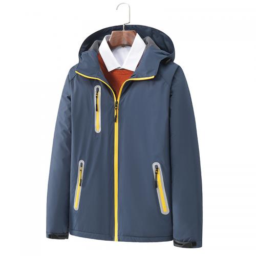 Polyester windproof Men Coat & waterproof Solid PC