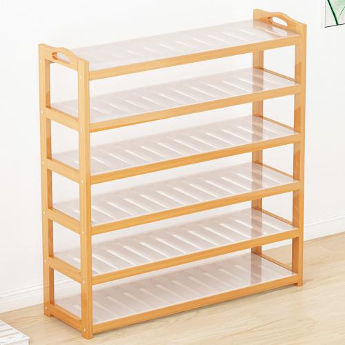 Moso Bamboo Organisateur de rack de chaussures Brun foncé pièce