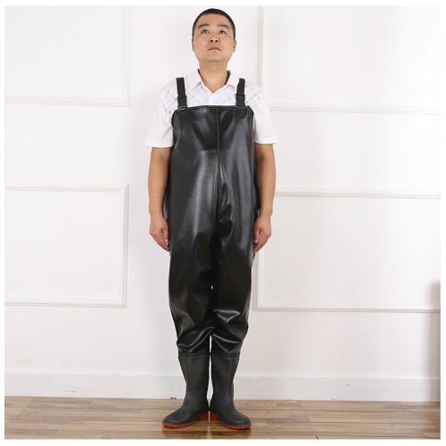 Pvc Wader Pants, Solide, Schwarz,  Stück