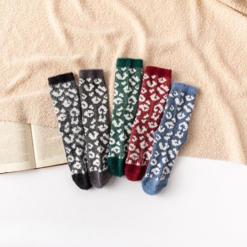 Polyester Kurze Tube Socken, Gedruckt, gemischte Farben, :, 5Paare/Tasche,  Tasche